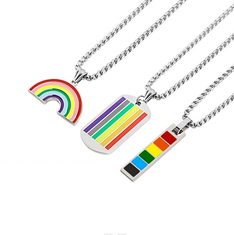 Rainbow LGBT Pride Stainless Steel Necklaces 